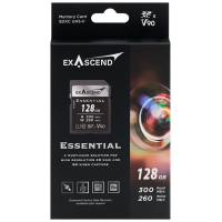 Карта памяти SD Exascend Essential, 128Gb, SDXC II, UHS-II (V90), R300/W260