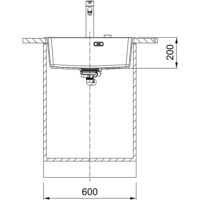 Franke FRANKE MRG 610-54 оникс (114.0661.703) врезная 20х59х50 см, искусственный гранит