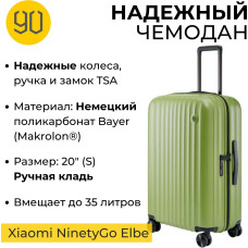 Xiaomi NinetyGo Elbe Luggage 20 Green 38л