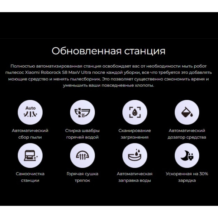 Roborock S8 MaxV Ultra черный