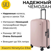 Xiaomi Ninetygo Elbe Luggage 28 90 л розовый