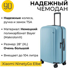 Xiaomi NinetyGo Elbe Luggage 28 104л голубой