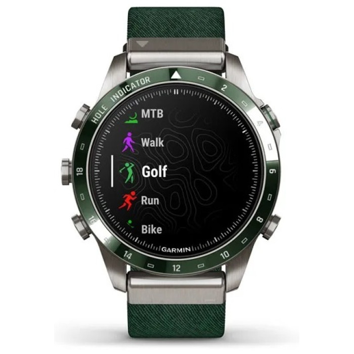 Garmin MARQ Golfer Gen 2 серебристый-зеленый-зеленый