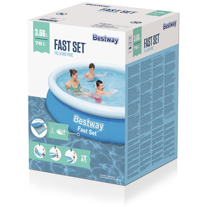 Бассейн надувной Bestway 57273, 366x366x76 см