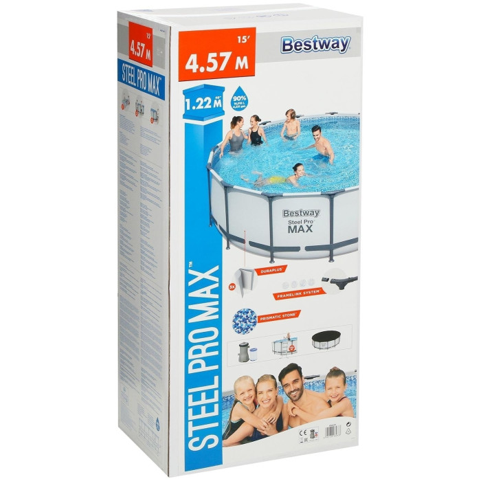 Бассейн каркасный Bestway Steel Pro Max 56438, 457x122 см