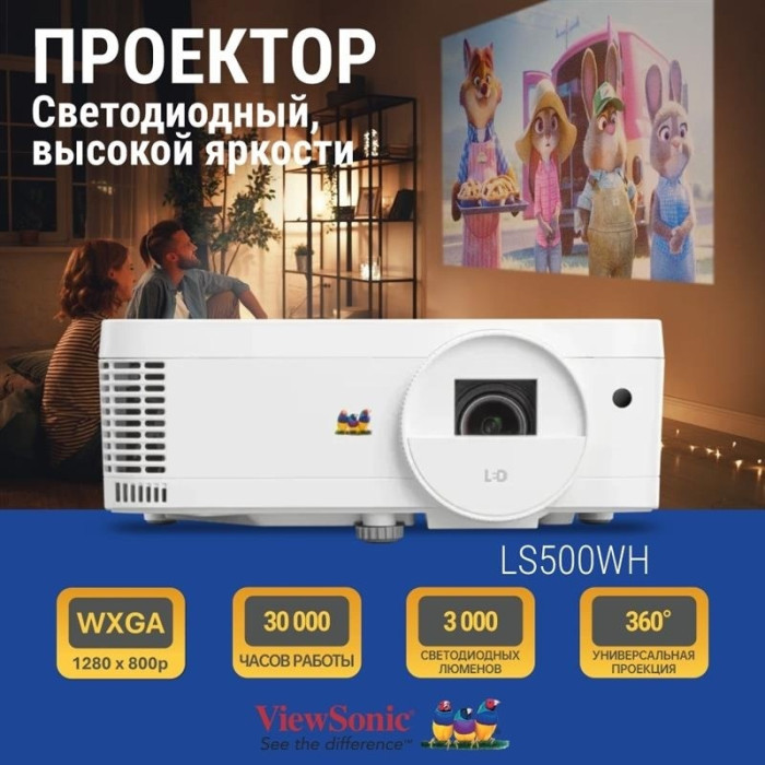 Проектор для дом. кино ViewSonic LS500WH
