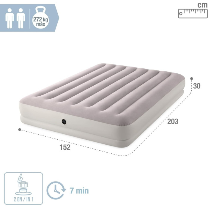 Матрас Intex Prestige Mid-Rise 64179, 203x152x30 см, насос внешний электрический