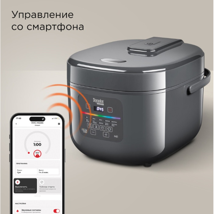Мультиварка REDMOND MC100S серый