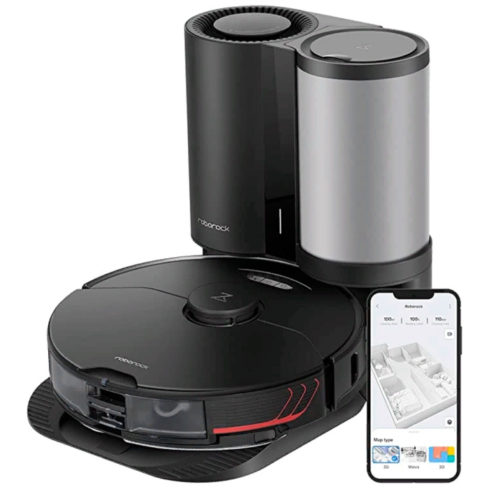 Робот-пылесос Roborock S7 MaxV Plus с зарядным устр. и автовыгруз. мусора (AED01HRR/AED02HRR) Черный