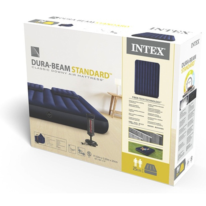 Матрас Intex Dura-Beam Classic 64765, 203x152x25 см, насос внешний