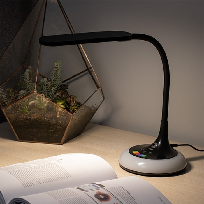 Настольная лампа ЭРА NLED-481-10W-BK LED, 10 Вт, пластик