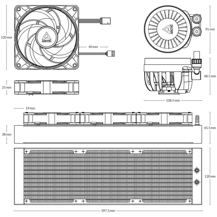 Arctic Liquid Freezer III - 360 A-RGB(White)