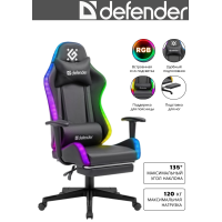 Игровое кресло Defender Watcher 64334 со встроенной подсветкой, черное