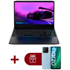Lenovo IdeaPad Gaming 3 15IHU6 + Realme narzo 50A 4/128Гб синий 15.6" / 8 Гб / SSD 512 Гб / Win 11 / 82K100Y6RU