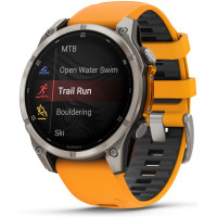 Garmin Fenix 8 47 мм серебристый-оранжевый