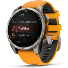 Garmin Fenix 8 47 мм серебристый-оранжевый