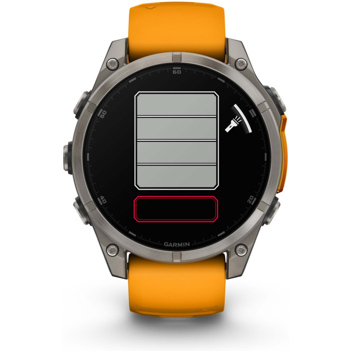 Garmin Fenix 8 47 мм серебристый-оранжевый