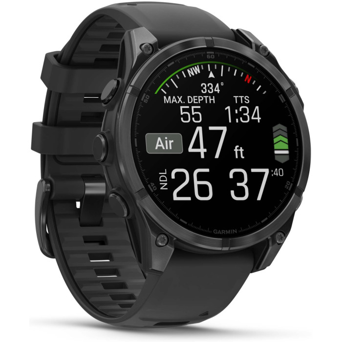 Garmin Fenix 8 47 мм черно-оранжевый