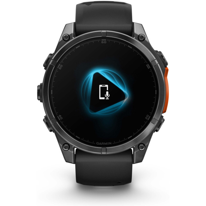 Garmin Fenix 8 47 мм черно-оранжевый