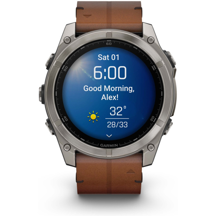 Garmin Fenix 8 51 мм серебристый-коричневый