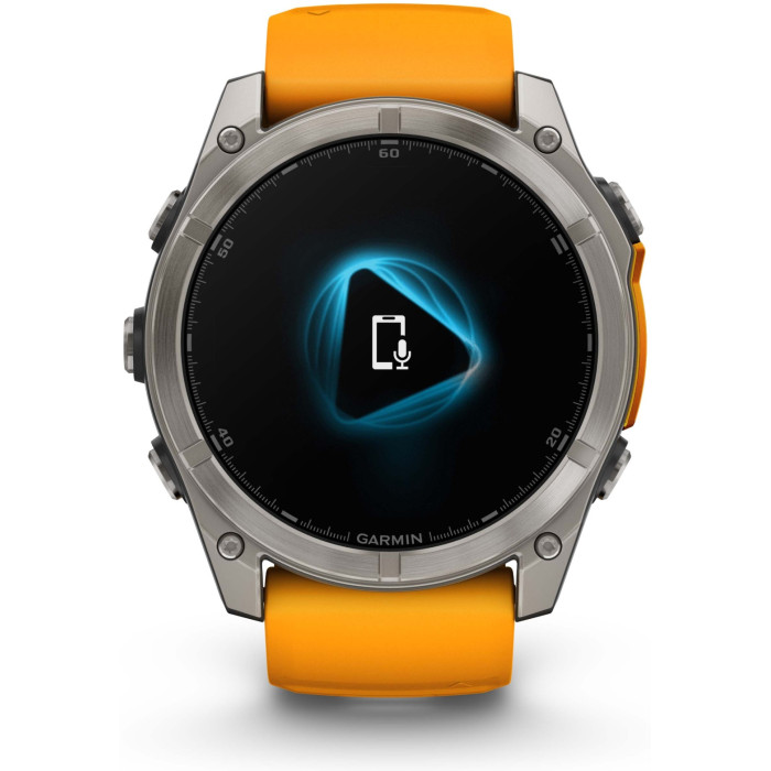Garmin Fenix 8 51 мм серебристый-оранжевый