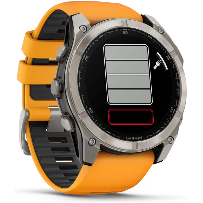 Garmin Fenix 8 51 мм серебристый-оранжевый