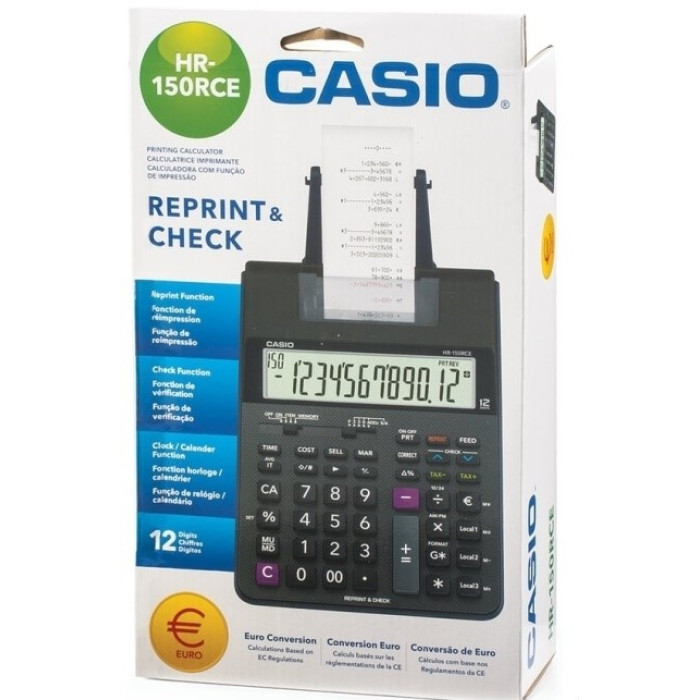 CASIO настольный HR-150RCE-WA-EC черный