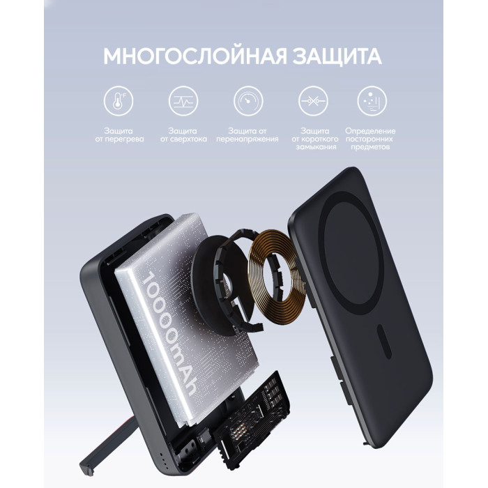 Aukey PB-MS02 30W MagSafe 10000 мАч серый
