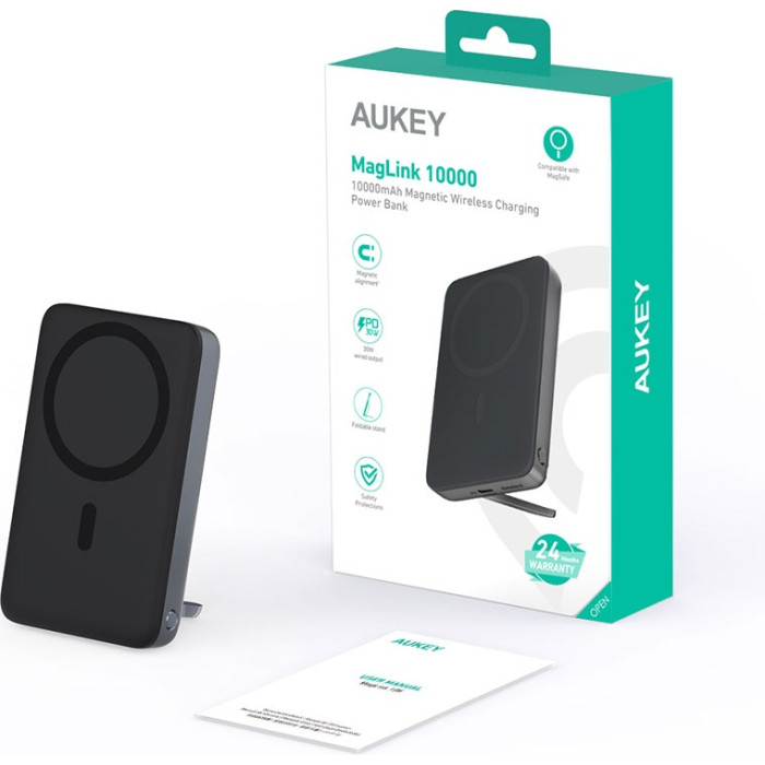 Aukey PB-MS02 30W MagSafe 10000 мАч серый