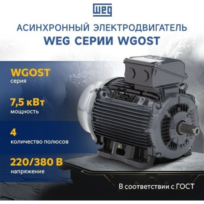 Электродвигатель WEG 17725617 7.5 кВт 1440 об/мин