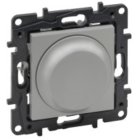 Поворотный диммер Legrand NILOE STEP 863352, алюминий