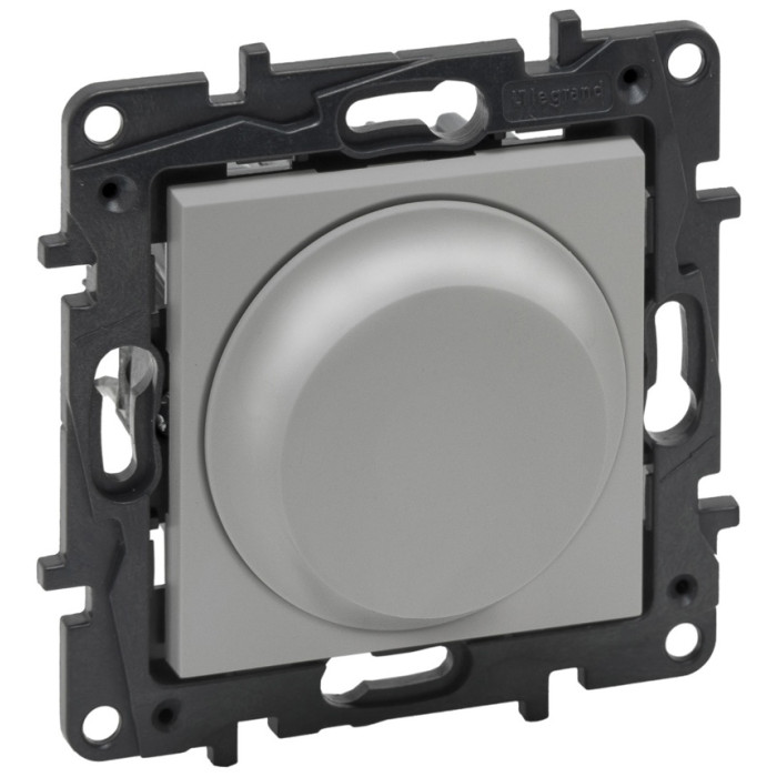 Поворотный диммер Legrand NILOE STEP 863352, алюминий