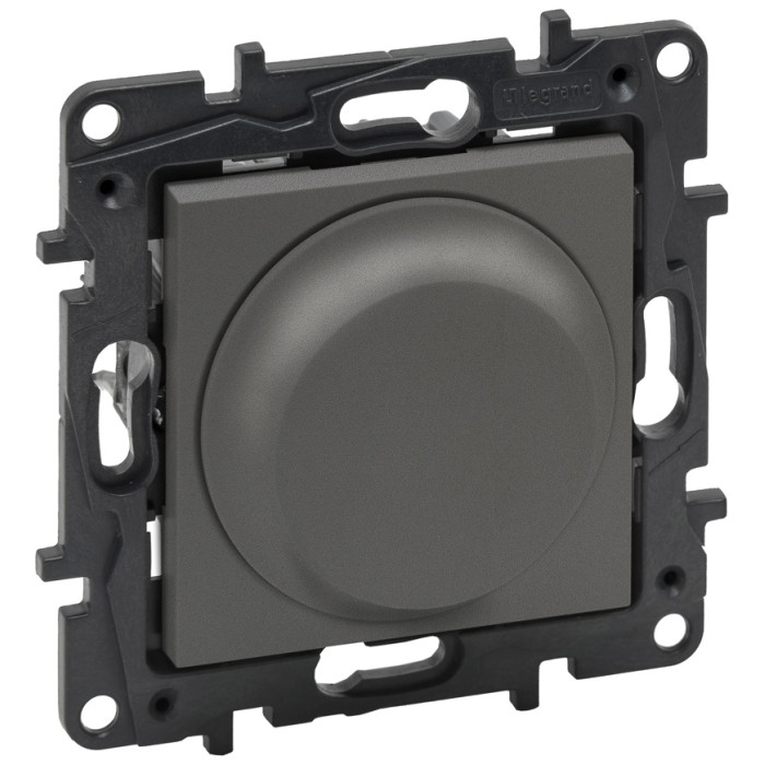 Поворотный диммер Legrand NILOE STEP 863452, сталь
