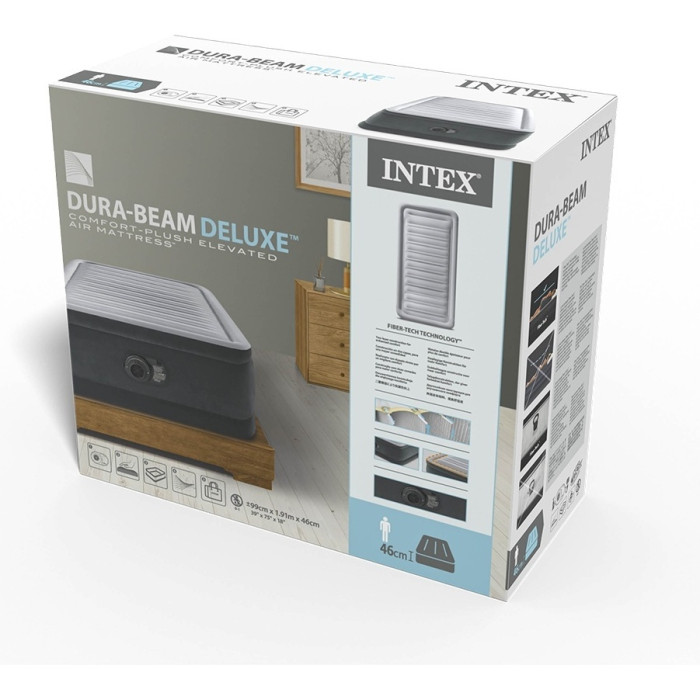 Кровать Intex 64412ND, 191x99x46 см, насос встроенный