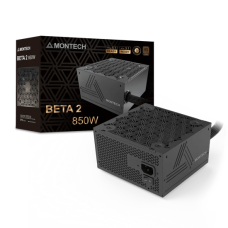 Блок питания Montech 850W, BETA 2 850W, Non Modular, ATX, 80+ BRONZE, КПД 90%, Fan 120mm, Черный