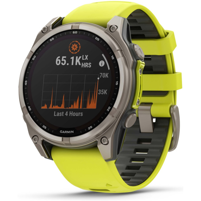 Garmin Fenix 8 Solar 47 мм серебристый-желтый