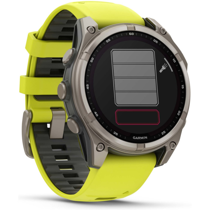 Garmin Fenix 8 Solar 47 мм серебристый-желтый