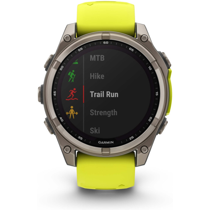 Garmin Fenix 8 Solar 47 мм серебристый-желтый