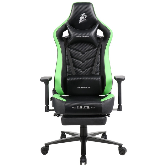 Игровое кресло 1STPLAYER DK1 PRO-FR-BKGE, черный, зеленый