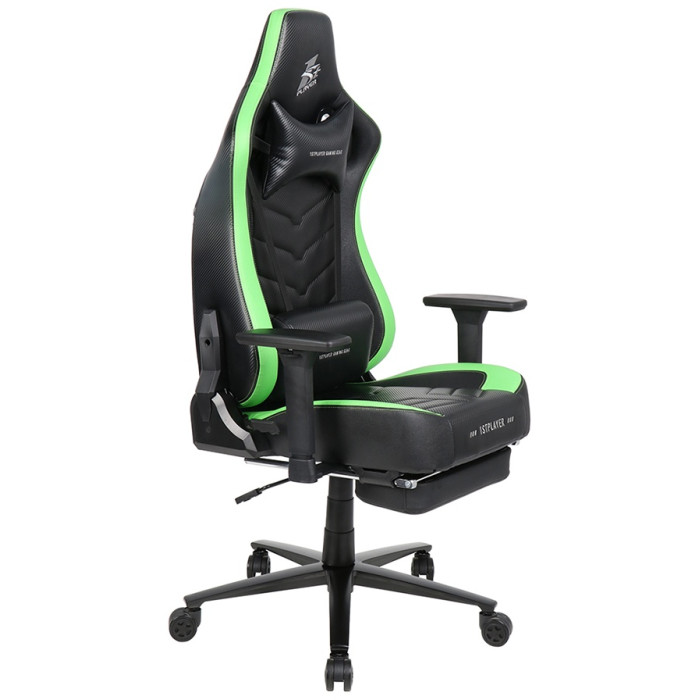 Игровое кресло 1STPLAYER DK1 PRO-FR-BKGE, черный, зеленый
