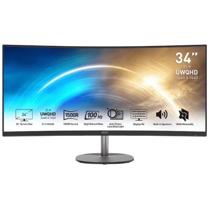 34" MSI PRO MP341CQ черный