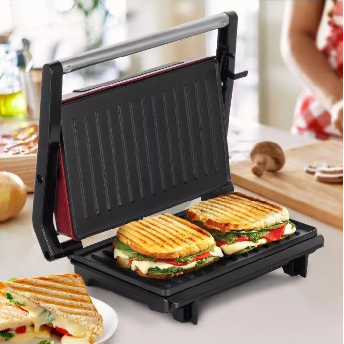 Сэндвичница Kitfort КТ-3639 черный, бордовый