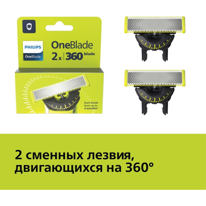Philips OneBlade QP420/50 сменные кассеты 2 шт