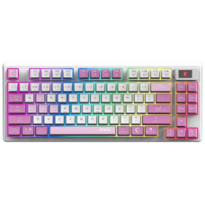 Игровая Клавиатура MSI FORGE GK600 TKL W VIOLET RU, Механическая/WIFI/BT/USB2.0/RGB/83кл/1.8м VIOLET