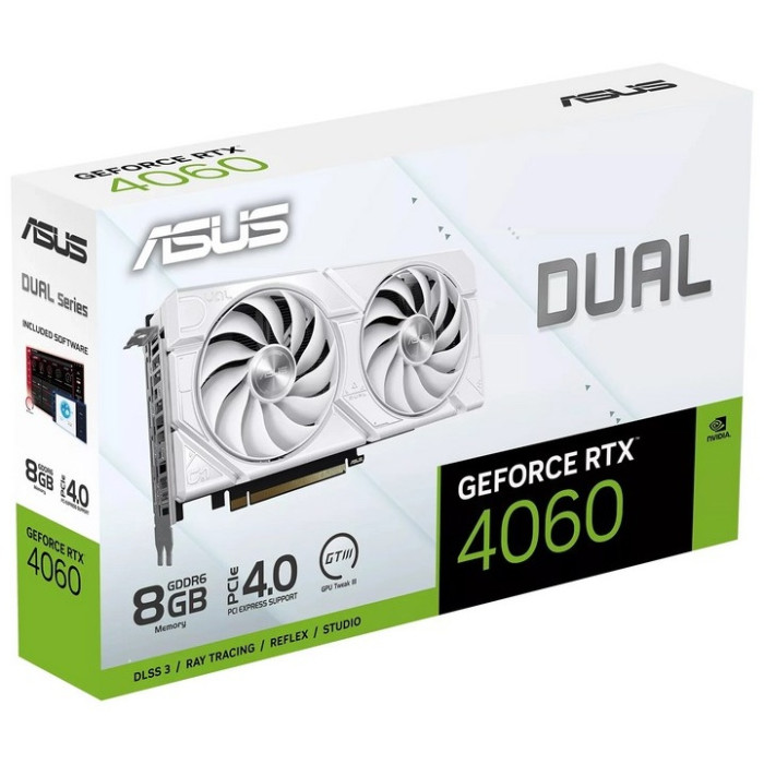 ASUS RTX 4060 Dual EVO White OC DUAL-RTX4060-O8G-EVO-WHITE 8 Гб