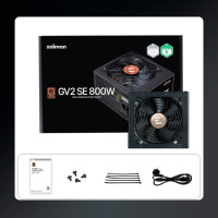 Блок питания Zalman GV2SE (800W) 88%, 80+ Bronze, 120мм, 1xMB 24pin(20+4), 1xCPU(4+4 pin + 8pin), 4