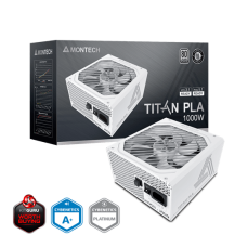 Блок питания Montech 1000W, TITAN PLA 1000W, Full Modular, 80+ PLATINUM, КПД 90%, Fan 135mm, Белый 37096