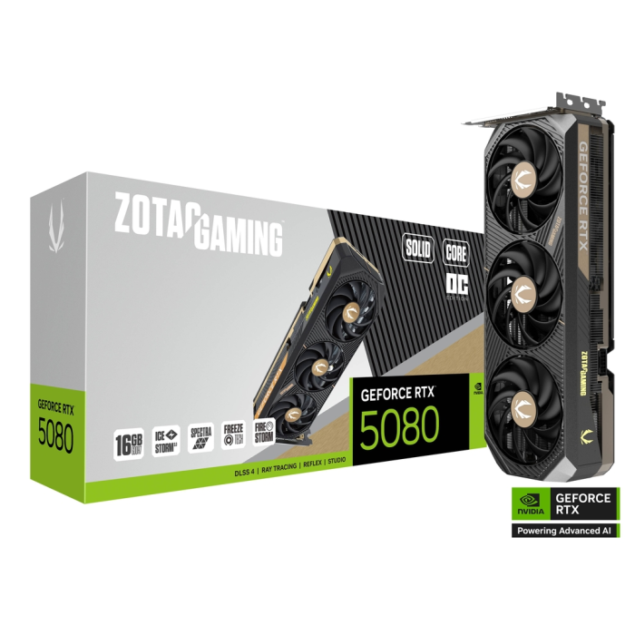ZOTAC GAMING GeForce RTX 5080 SOLID CORE OC ZT-B50800J2-10P 16 Гб