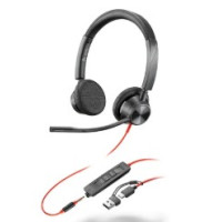 Наушники Poly/Blackwire 3325 Stereo USB-C Headset +3.5mm Plug +USB-C/A Adapter
