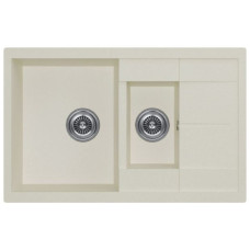 Кухонная мойка KuchenStern FLUG 60-2 Ku-Granit жасмин 110JS10 (KS-800038) 78х50х19 см, искусственный гранит, тон жасмин